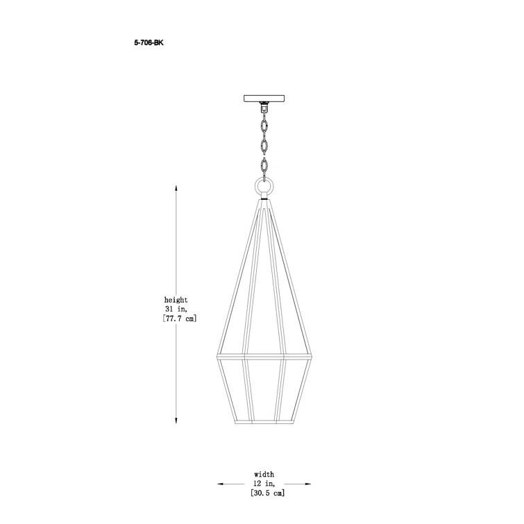 Savoy House Peninsula 1-Light Outdoor Hanging Lantern in Matte Black