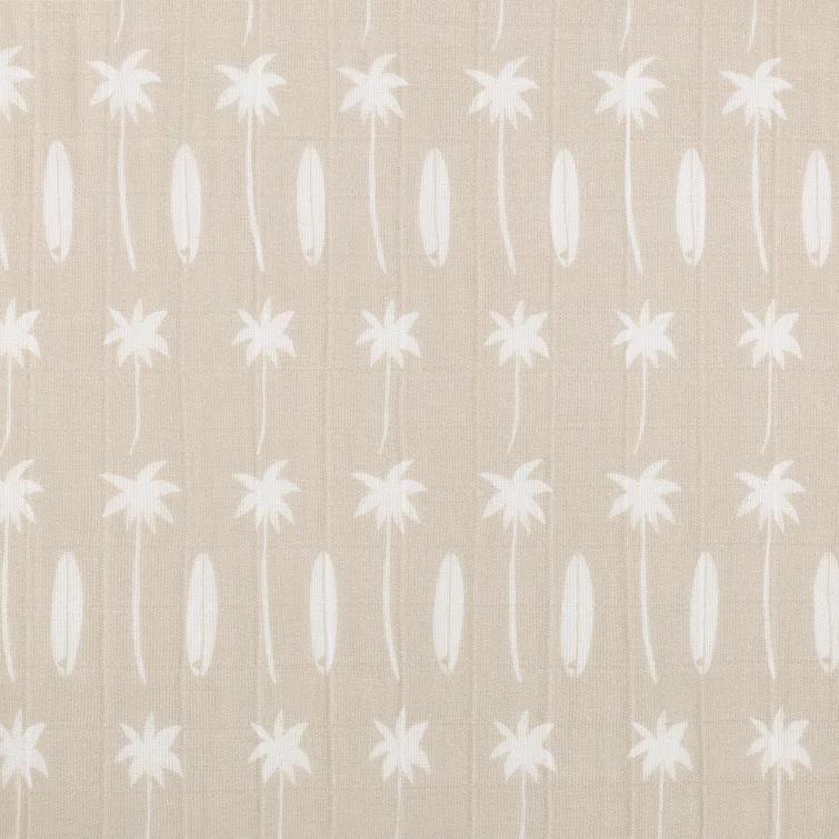 Beach Bum Quilted Muslin Changing Pad Cover
