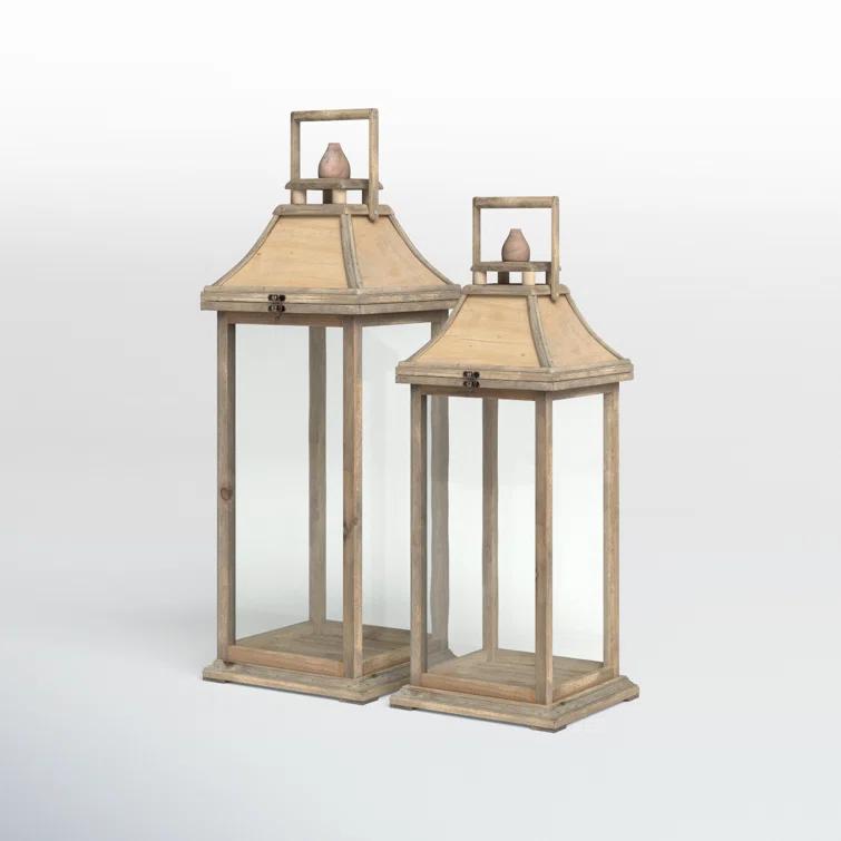 2 Piece Table Top Lantern Set