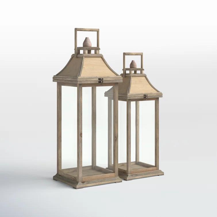 2 Piece Table Top Lantern Set