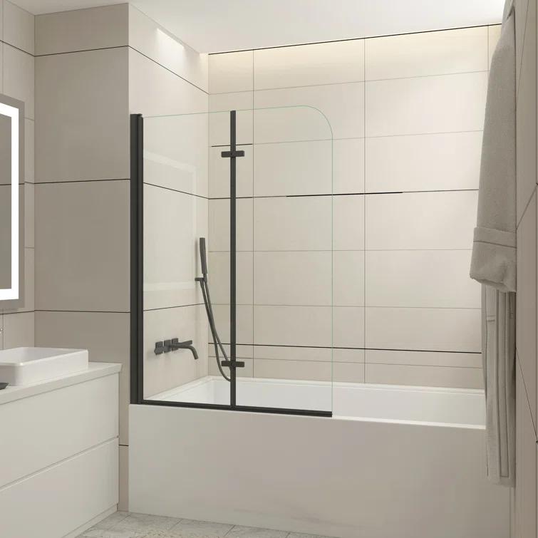 Jraty 39'' - W x 55'' H Door Frameless Tub Door with
