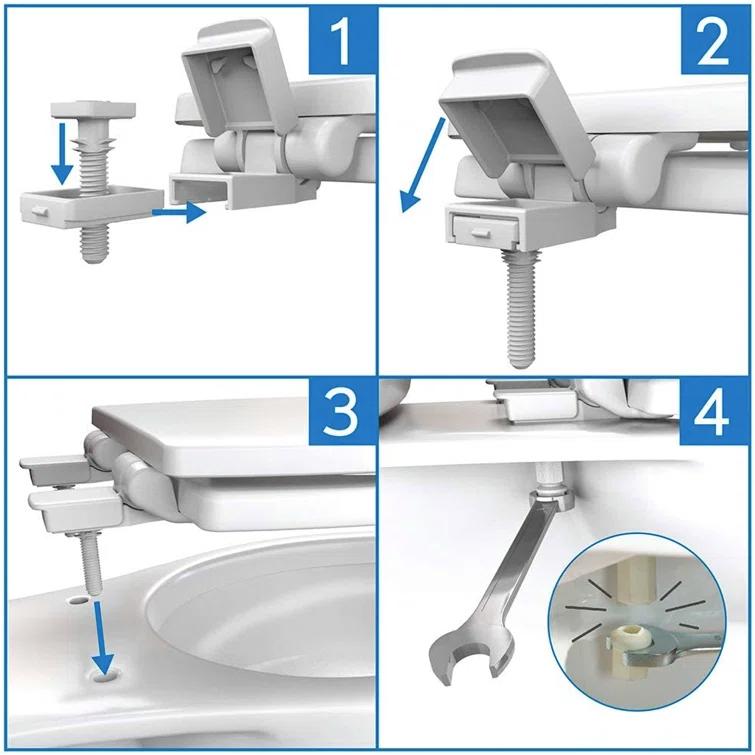 NextStep2 Round Slow Close Toilet Seat with Built-In Potty Training Seat