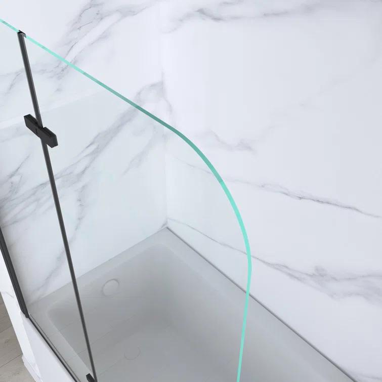 Jraty 47.2" W x 55" H Frameless Tub Door