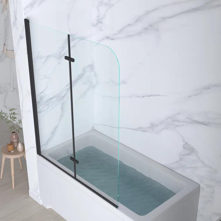 Jraty 47.2" W x 55" H Frameless Tub Door