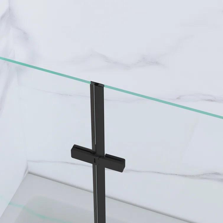 Jraty 47.2" W x 55" H Frameless Tub Door