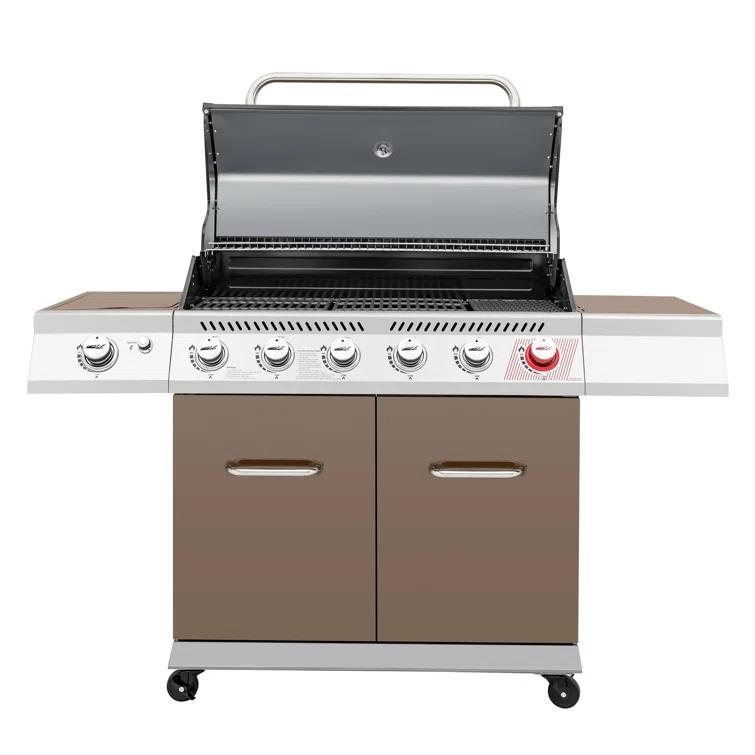 Royal Gourmet 6 - Burner Freestanding Liquid Propane 74000 BTU Gas Grill with Cabinet