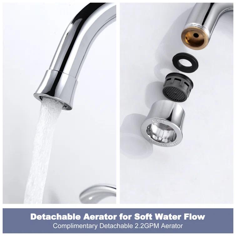 Widespread 2-handle Bathroom Faucet with Drain Assembly