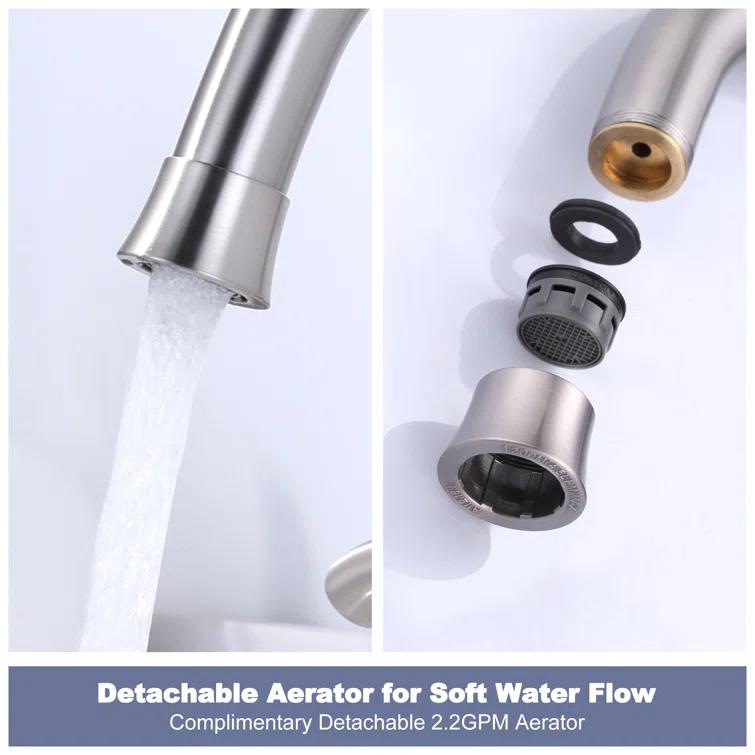 Widespread 2-handle Bathroom Faucet with Drain Assembly