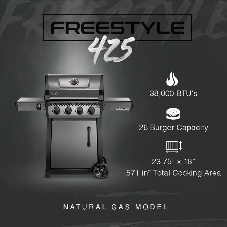 Napoleon Freestyle 425 Propane Gas Grill, Graphite Grey