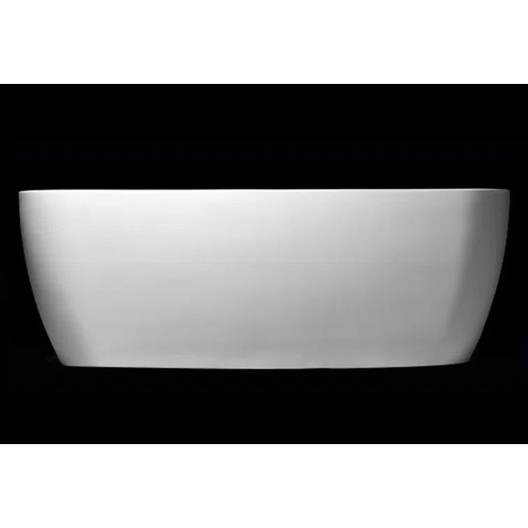 Clarke Products CAT7132FS-01 Lunar 71'' x 31.5'' Freestanding Soaking Solid Surface Bathtub