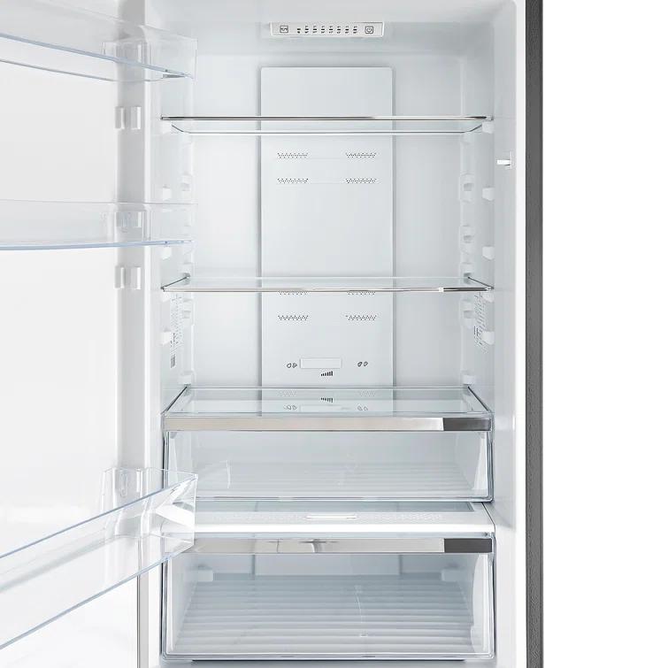Guardia 46.8-Inch Side-by-Side Bottom Freezer Refrigerator Stainless Steel, 21.6 cu.ft.