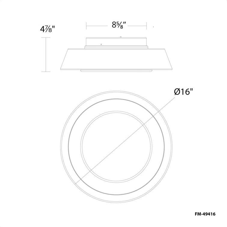 dweLED Chapeau LED Flush Mount