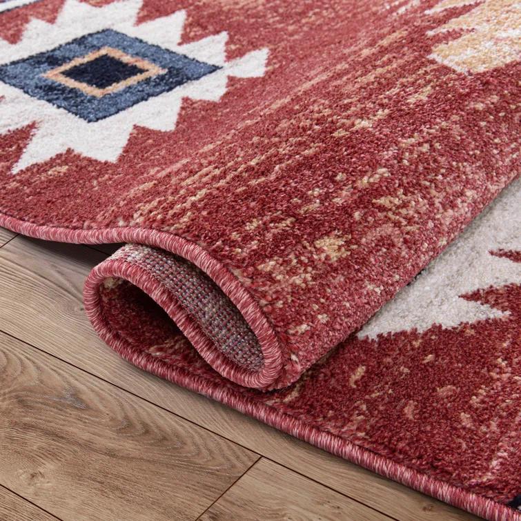 Well Woven Jamyn Lea Crimson Traditional Southwestern Tribal Red/Blue Rug