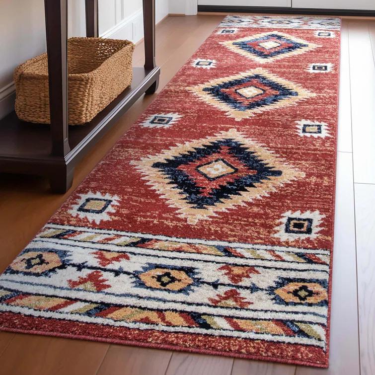 Well Woven Jamyn Lea Crimson Traditional Southwestern Tribal Red/Blue Rug