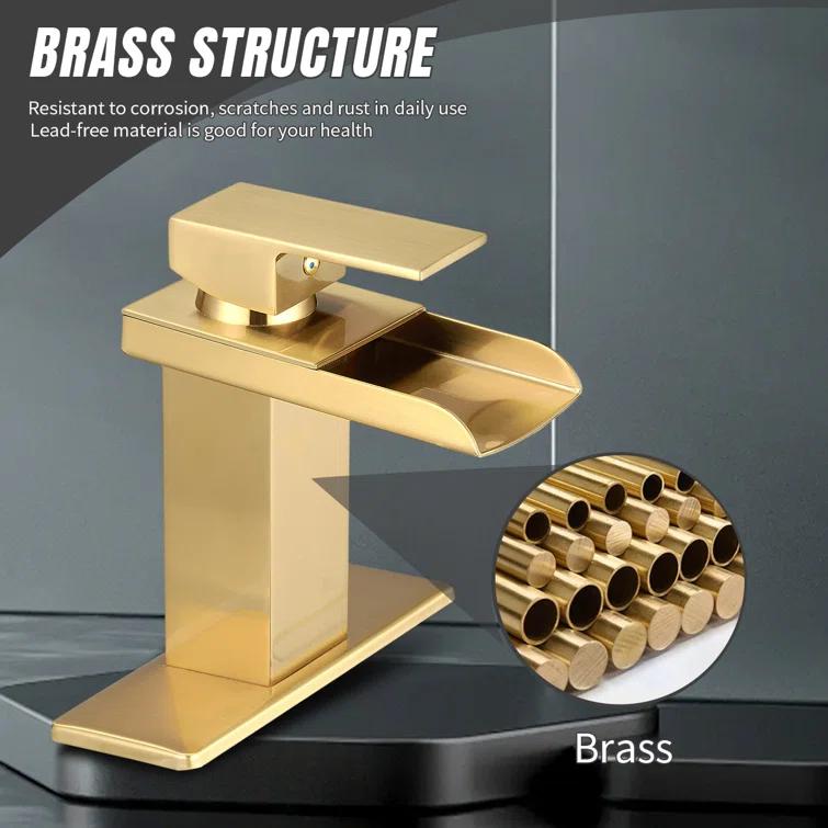 Single-Hole Single-handle Bathroom Faucet with Drain Assembly