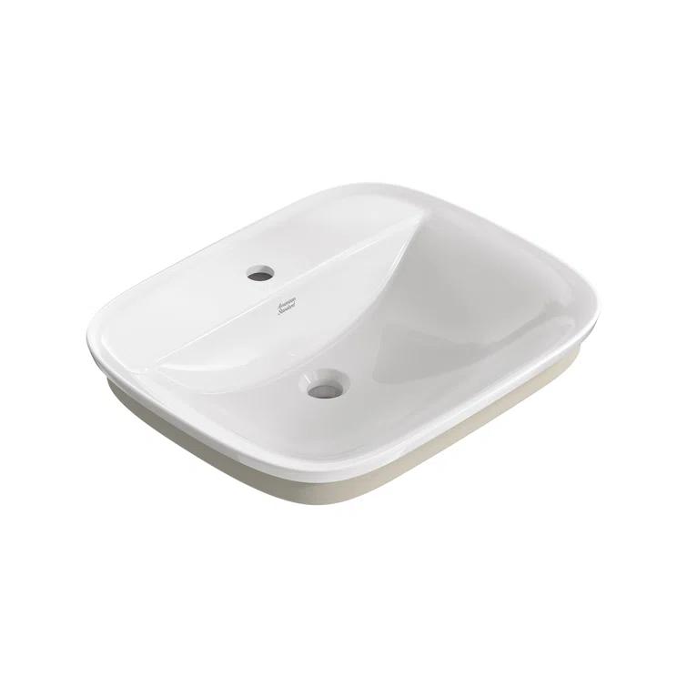 American Standard Aspirations 18'' Vitreous China Rectangular Bathroom Sink with Faucet and Overflow