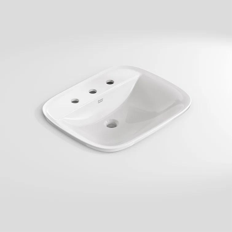 American Standard Aspirations 18'' Vitreous China Rectangular Bathroom Sink with Faucet and Overflow