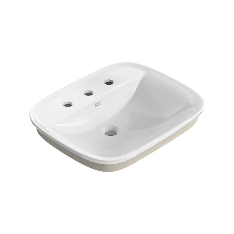American Standard Aspirations 18'' Vitreous China Rectangular Bathroom Sink with Faucet and Overflow