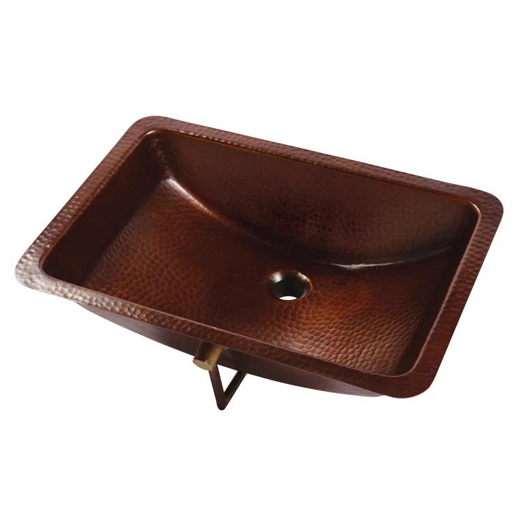 Sinkology Curie 21" Undermount Bathroom Sink in Copper SB206-21AG