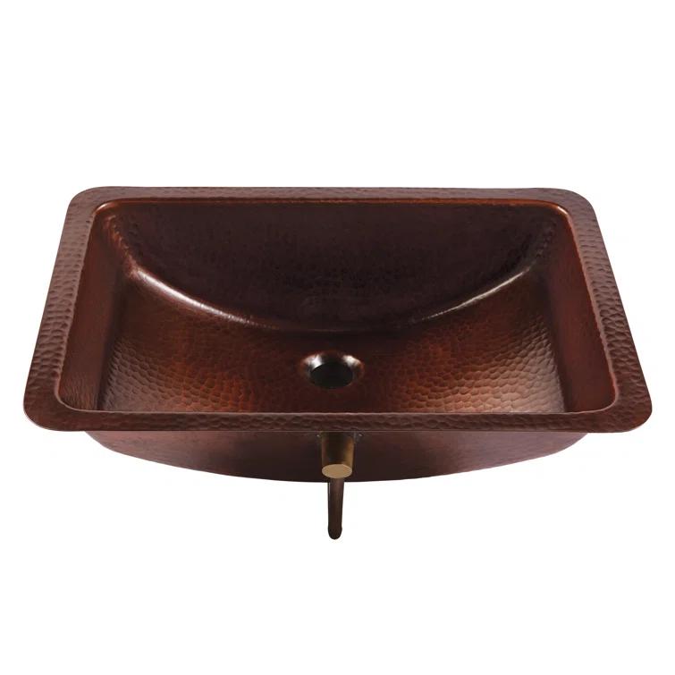 Sinkology Curie 21" Undermount Bathroom Sink in Copper SB206-21AG