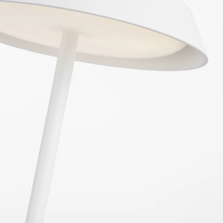 Matte White Cordless Touch LED Outdoor Table Lamp