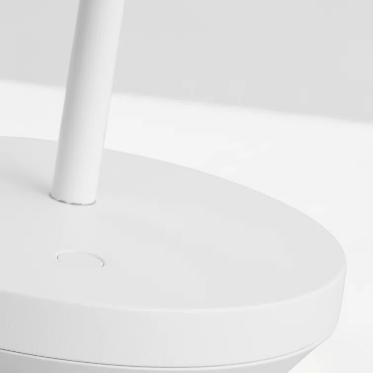 Matte White Cordless Touch LED Outdoor Table Lamp