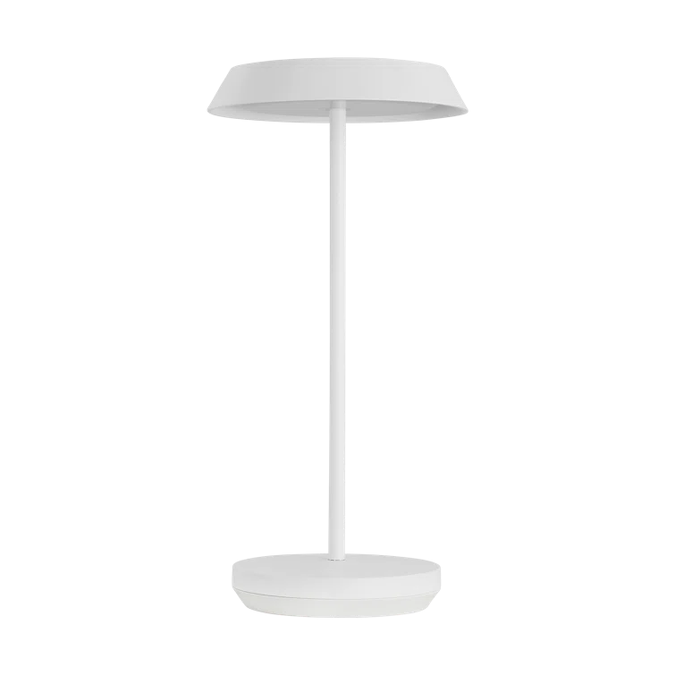 Matte White Cordless Touch LED Outdoor Table Lamp