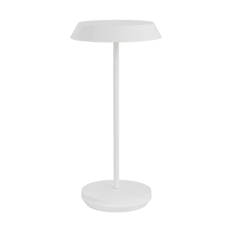 Matte White Cordless Touch LED Outdoor Table Lamp