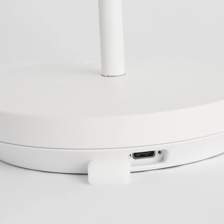 Matte White Cordless Touch LED Outdoor Table Lamp