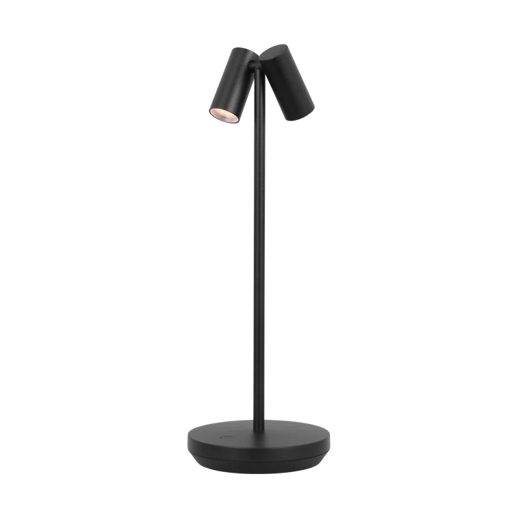Black Adjustable Cordless Outdoor LED Table Lamp