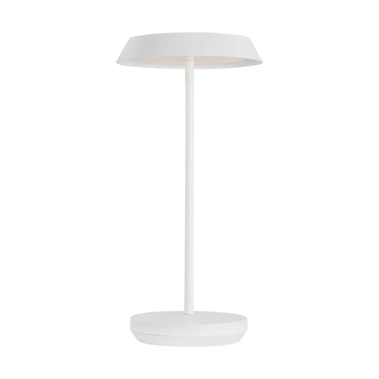 Matte White Cordless Touch LED Outdoor Table Lamp