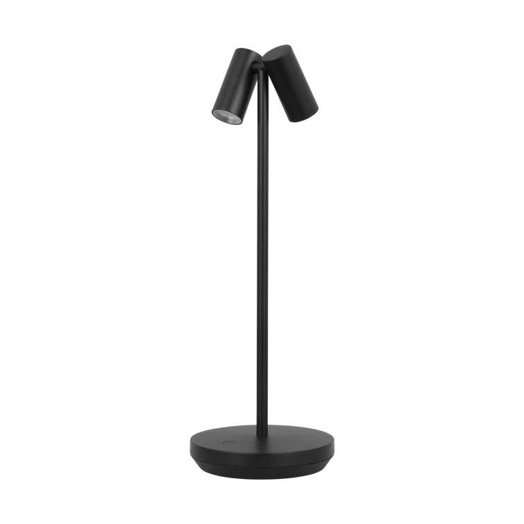 Black Adjustable Cordless Outdoor LED Table Lamp