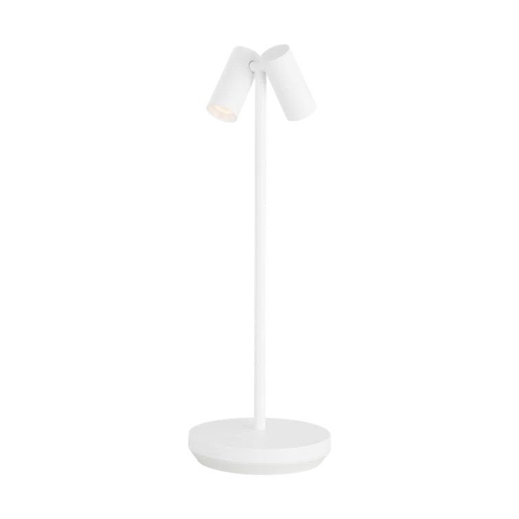 Matte White Adjustable Cordless Outdoor Table Lamp
