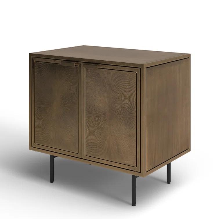 Argonaut Metal Cabinet Nightstand (25")