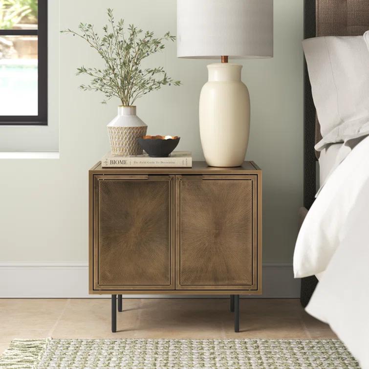 Argonaut Metal Cabinet Nightstand (25")