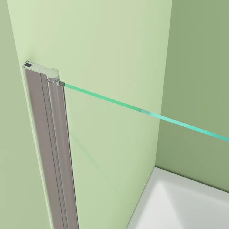 Jraty 47.2" W x 55" H Frameless Tub Door