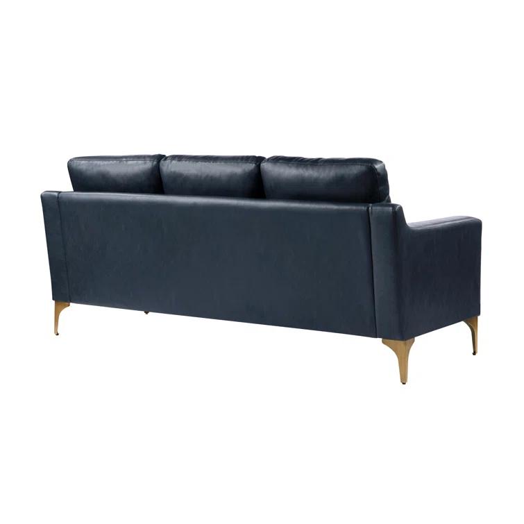 Turner 68.9" Square Arm Faux Leather Sofa