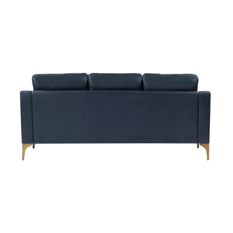 Turner 68.9" Square Arm Faux Leather Sofa