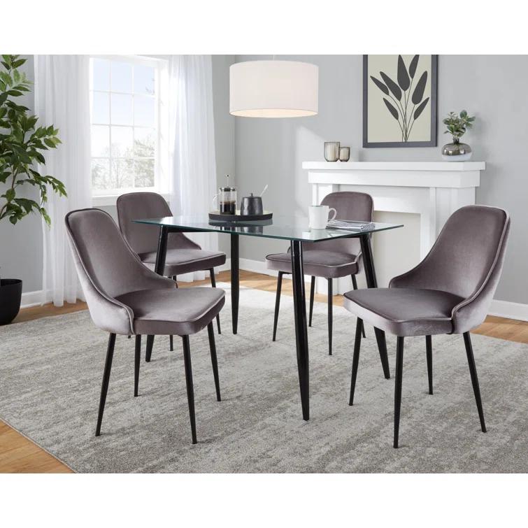 4 - Person Glass Top Four Leg Dining Set