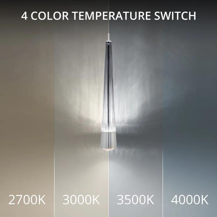 Chrome Glass LED Mini Pendant Light for Indoor/Outdoor Island