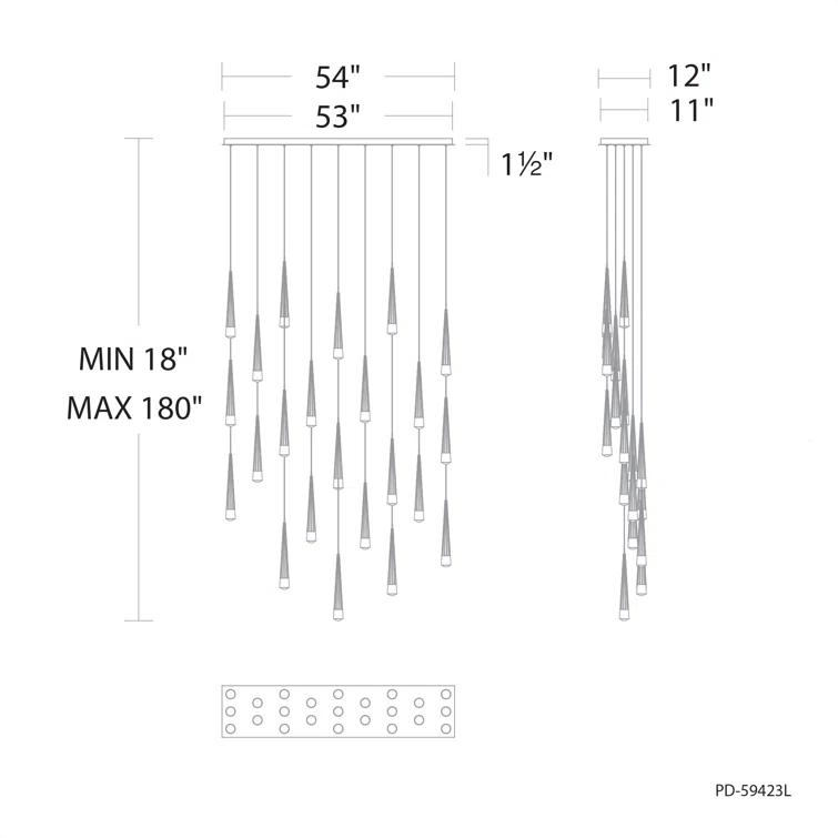Quill Linear 23 - Light LED Pendant