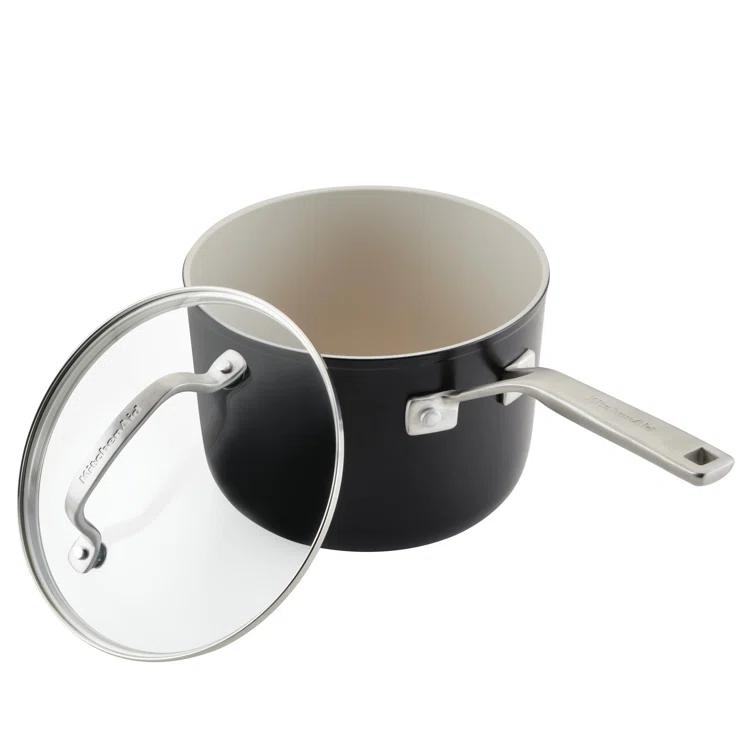 KitchenAid ® Matte Black Hard-Anodized Ceramic Non-Stick 10-Piece Cookware Set