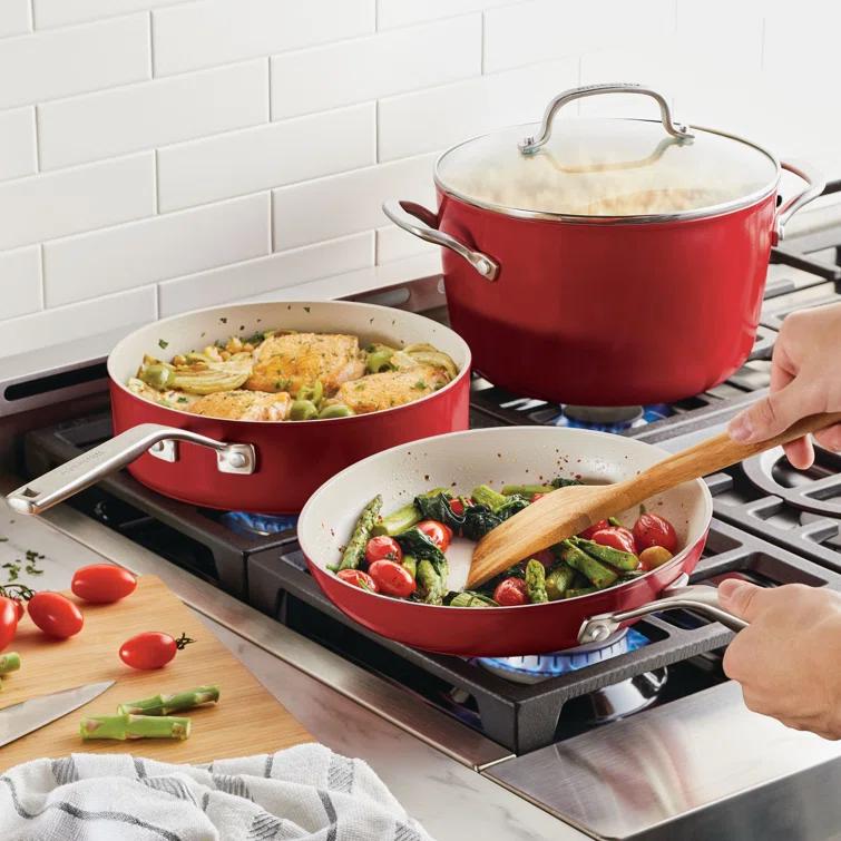 KitchenAid ® Pistachio Hard-Anodized Ceramic Non-Stick 10-Piece Cookware Set