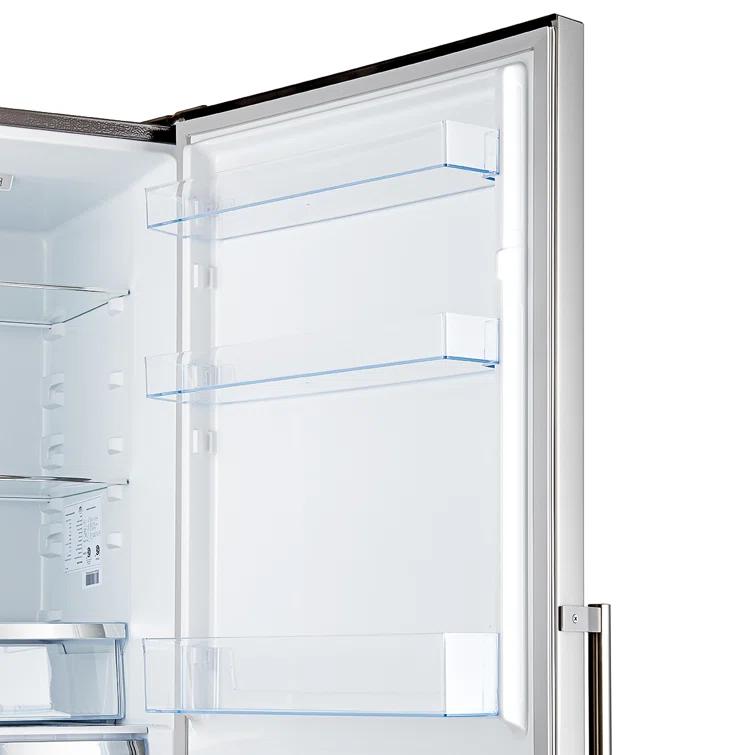 Guardia 46.8-Inch Side-by-Side Bottom Freezer Refrigerator Stainless Steel, 21.6 cu.ft.