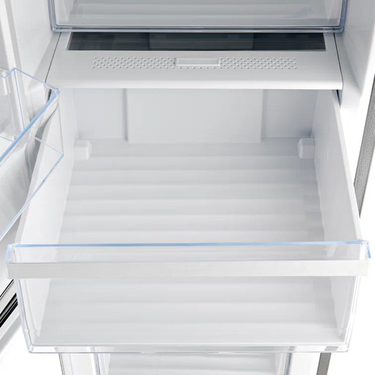 Guardia 46.8-Inch Side-by-Side Bottom Freezer Refrigerator Stainless Steel, 21.6 cu.ft.