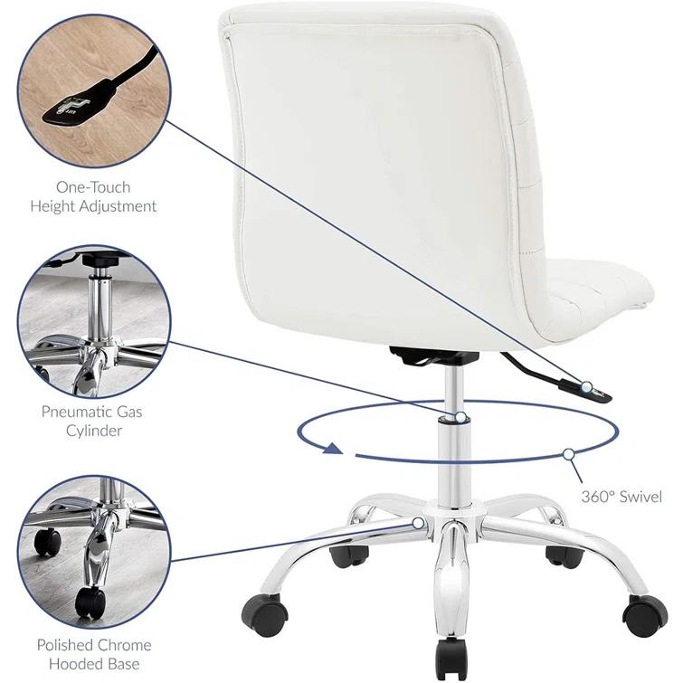 Modway Ripple Armless Mid Back Vinyl Office Chair