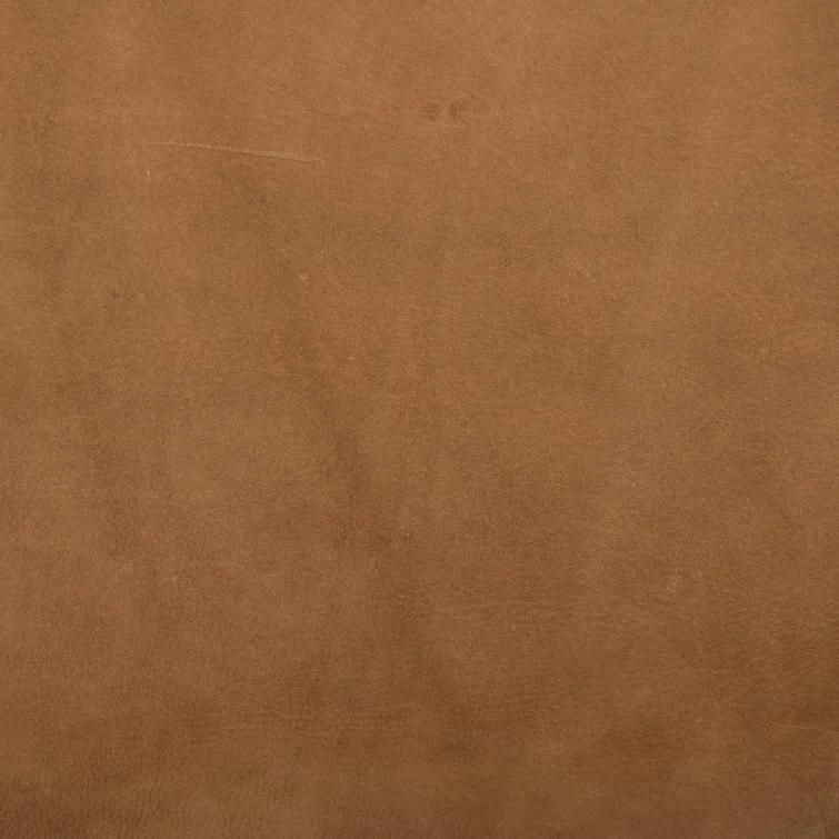 Nubuck Cognac Leather and Oak Accent Chair