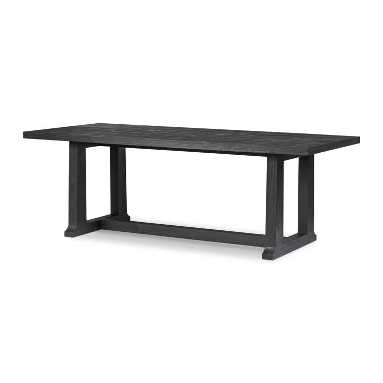 Otto Black Pine Extendable Rectangular Dining Table