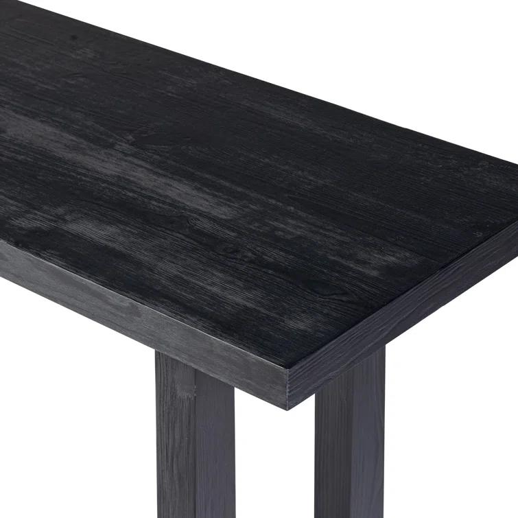 Otto Black Pine Extendable Rectangular Dining Table