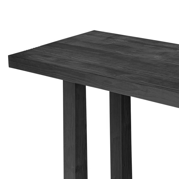 Otto Black Pine Extendable Rectangular Dining Table